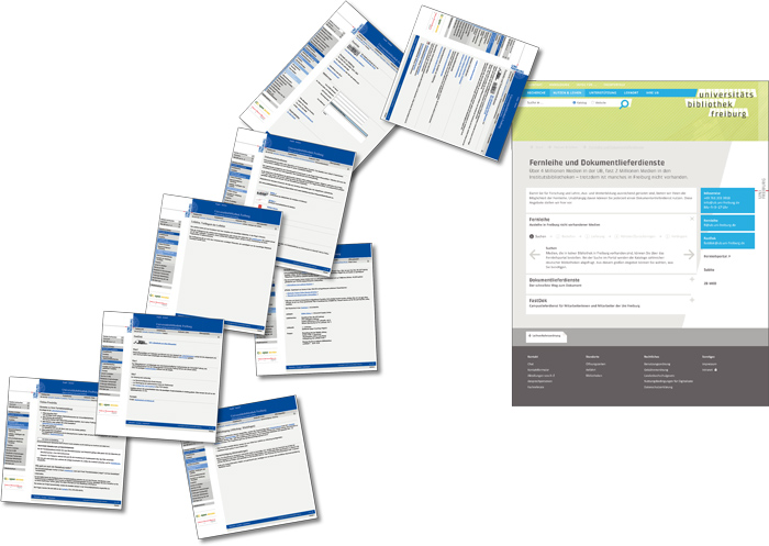 Neustrukturierung und Vereinheitlichung der Inhalte der Website der Universitätsbibliothek Freiburg